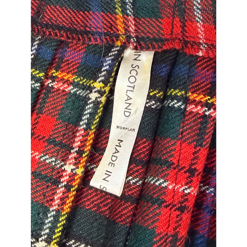 Moffat Woollens Plaid Wool Kilt Skirt Made in Scotland Red Green Tartan USA 10 - Picture 6 of 11